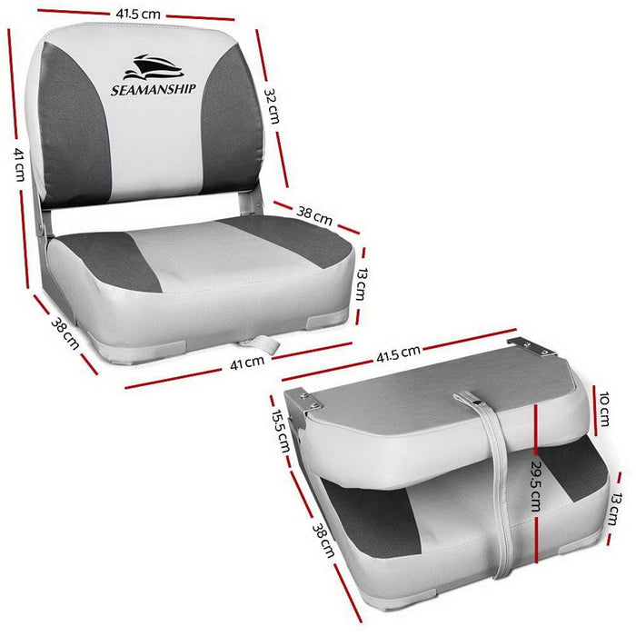 Goslash Picks Seamanship Set of 2 Folding Swivel Boat Seats