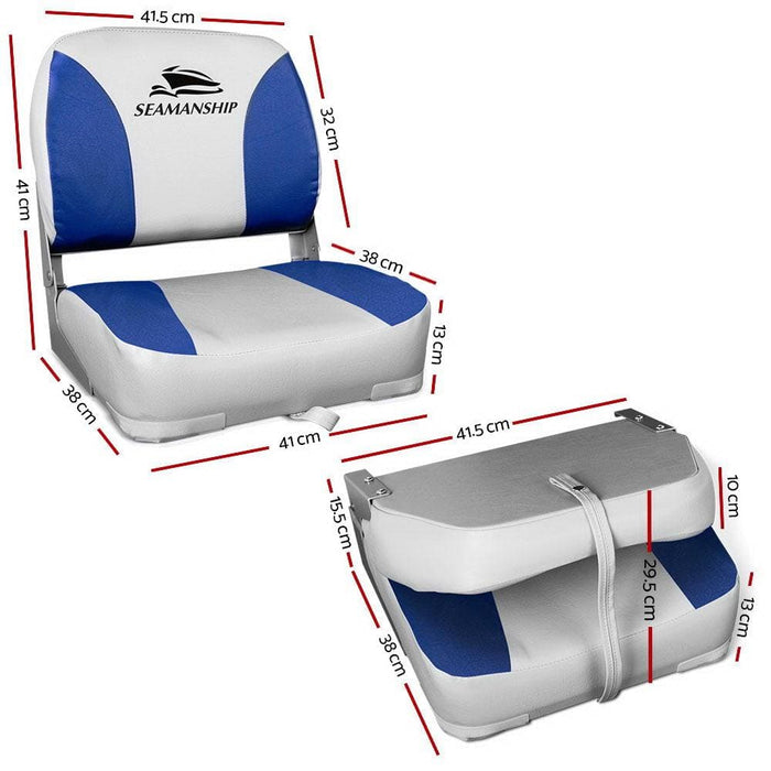 Goslash Picks Seamanship Set of 2 Folding Swivel Boat Seats