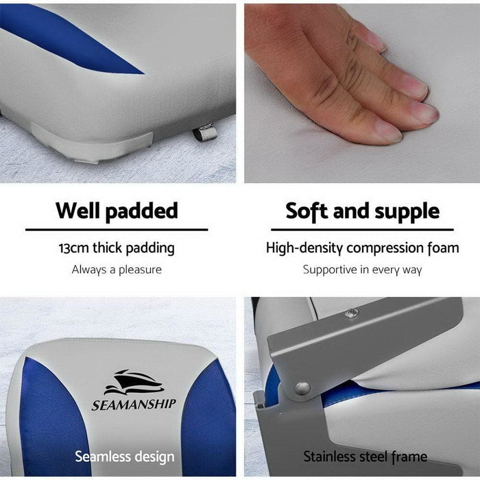 Goslash Picks Seamanship Set of 2 Folding Swivel Boat Seats