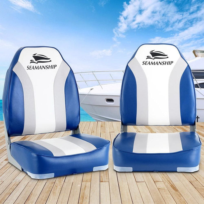 Seamanship 2x Folding Boat Seats Seat Marine Seating Set