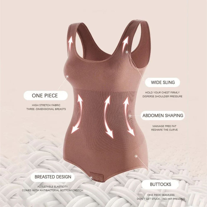 Seamless Waist Trainer Bodysuit for Women