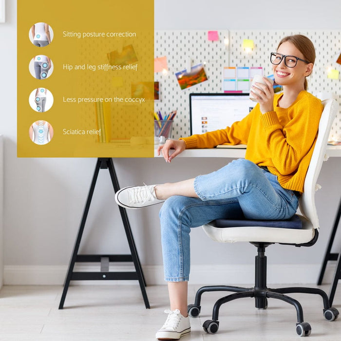 Goslash Picks Seat Cushion Memory Foam Pillow Back Pain