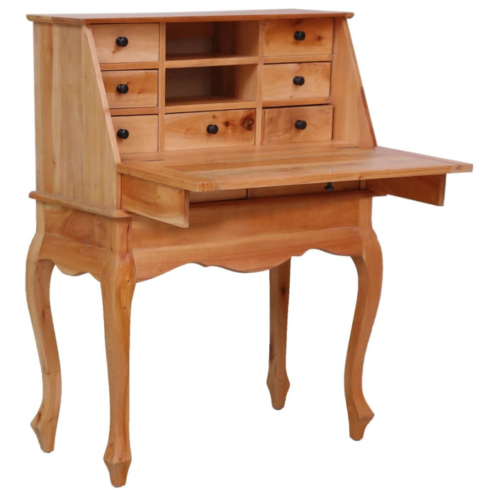 Secretary Desk 78x42x103 Cm Solid Mahogany Wood Xntnax