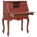 Secretary Desk Brown 78x42x103 Cm Solid Mahogany Wood Xntnao