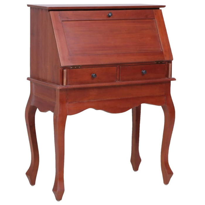 Secretary Desk Brown 78x42x103 Cm Solid Mahogany Wood Xntnao