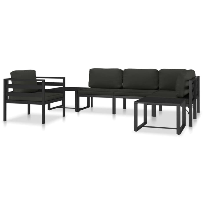 Sectional Corner Sofa 1 Pc with Cushions Aluminium