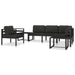 Sectional Corner Sofa 1 Pc with Cushions Aluminium