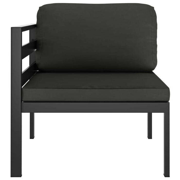 Sectional Corner Sofa 1 Pc with Cushions Aluminium