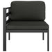 Sectional Corner Sofa 1 Pc with Cushions Aluminium