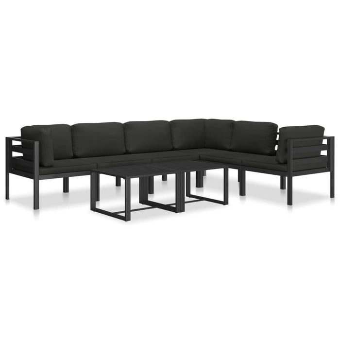 Sectional Corner Sofa 1 Pc with Cushions Aluminium
