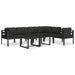 Sectional Corner Sofa 1 Pc with Cushions Aluminium