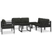 Sectional Corner Sofa 1 Pc with Cushions Aluminium