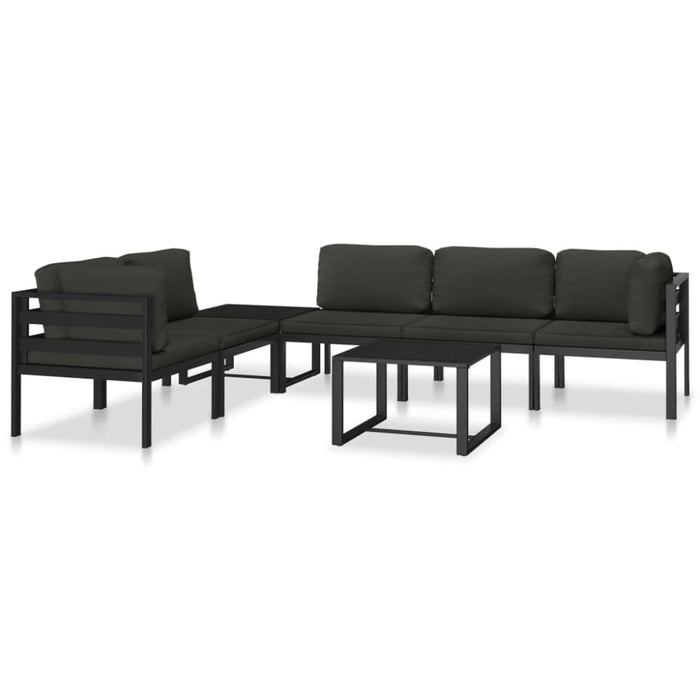 Sectional Corner Sofa 1 Pc with Cushions Aluminium