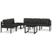 Sectional Corner Sofa 1 Pc with Cushions Aluminium