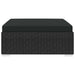 Sectional Footrest 1 Pc with Cushion Poly Rattan Black Alnba