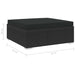 Sectional Footrest 1 Pc with Cushion Poly Rattan Black Alnba
