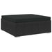 Sectional Footrest 1 Pc with Cushion Poly Rattan Black Alnba