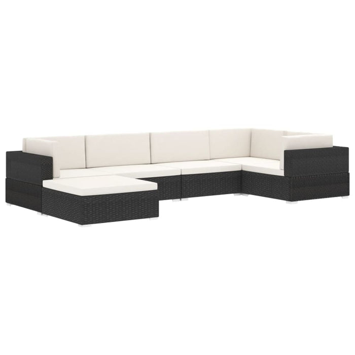 Sectional Footrest 1 Pc with Cushion Poly Rattan Grey Alnbt