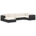 Sectional Footrest 1 Pc with Cushion Poly Rattan Grey Alnbt