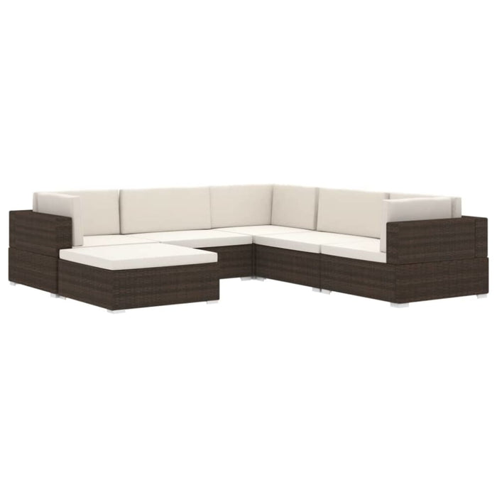 Sectional Middle Seat 1 Pc with Cushions Poly Rattan Black