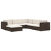Sectional Middle Seat 1 Pc with Cushions Poly Rattan Black