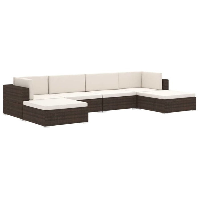 Sectional Middle Seat 1 Pc with Cushions Poly Rattan Black