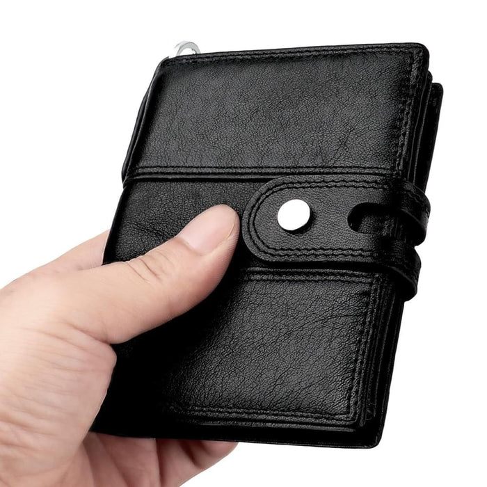 Secure Multi Card Mens Wallet First Layer Cowhide
