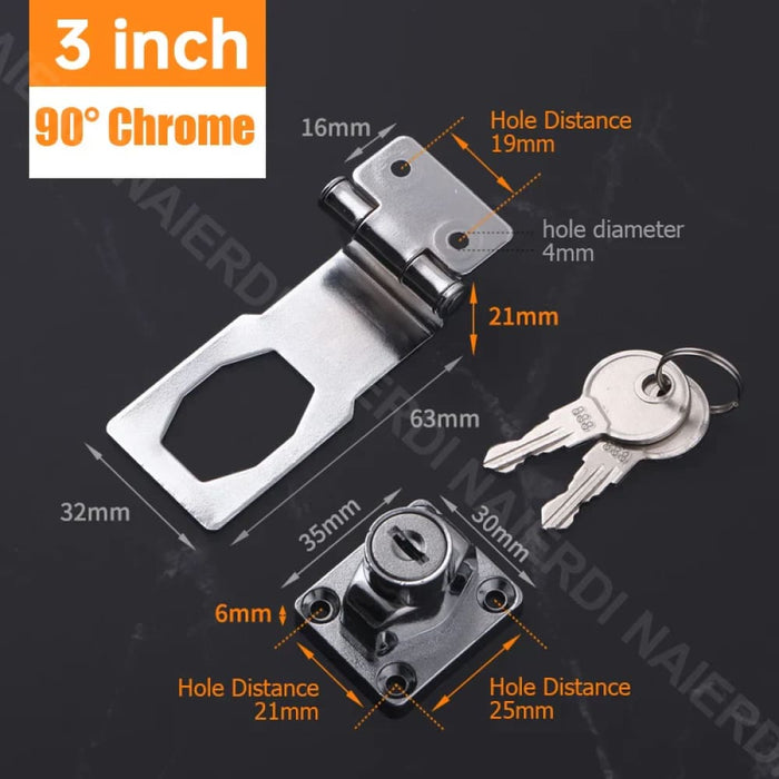 Secure Punch Free Drawer Lock For Cabinets