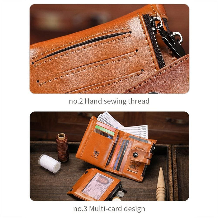 Secure Rfid Cowhide Wallet