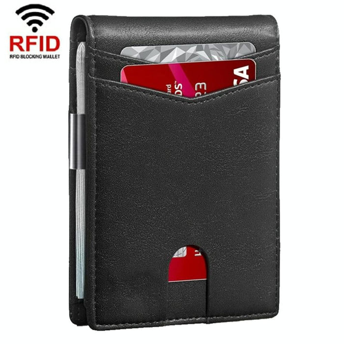 Secure Rfid Leather Credit Card Wallet