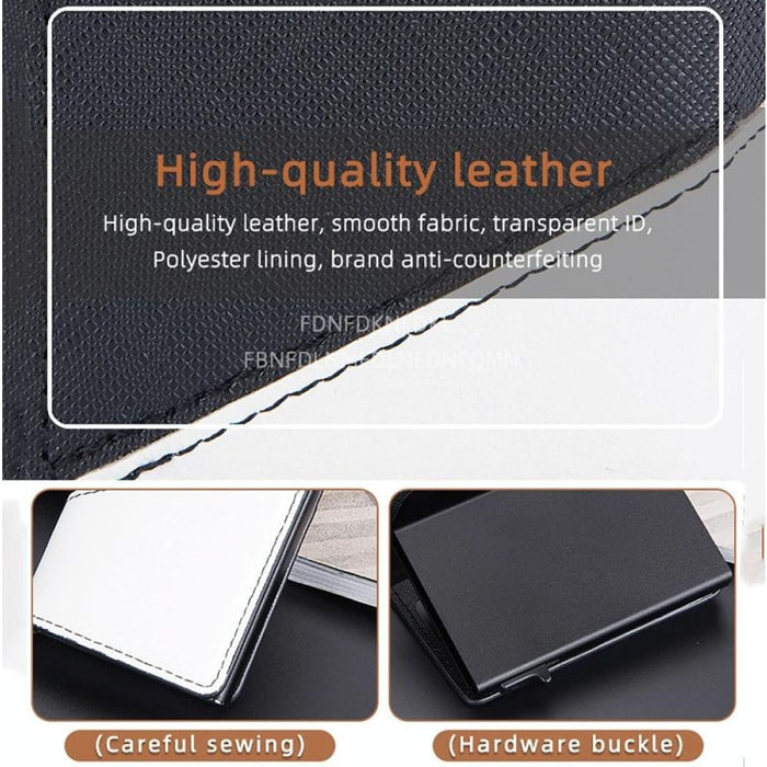 Secure Rfid Leather Wallet With Anti Theft Design
