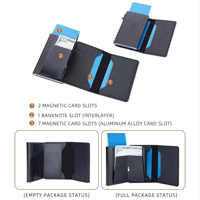 Secure Rfid Leather Wallet With Anti Theft Design