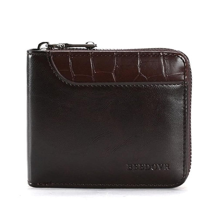 Secure Rfid Mens Wallet With Zipper