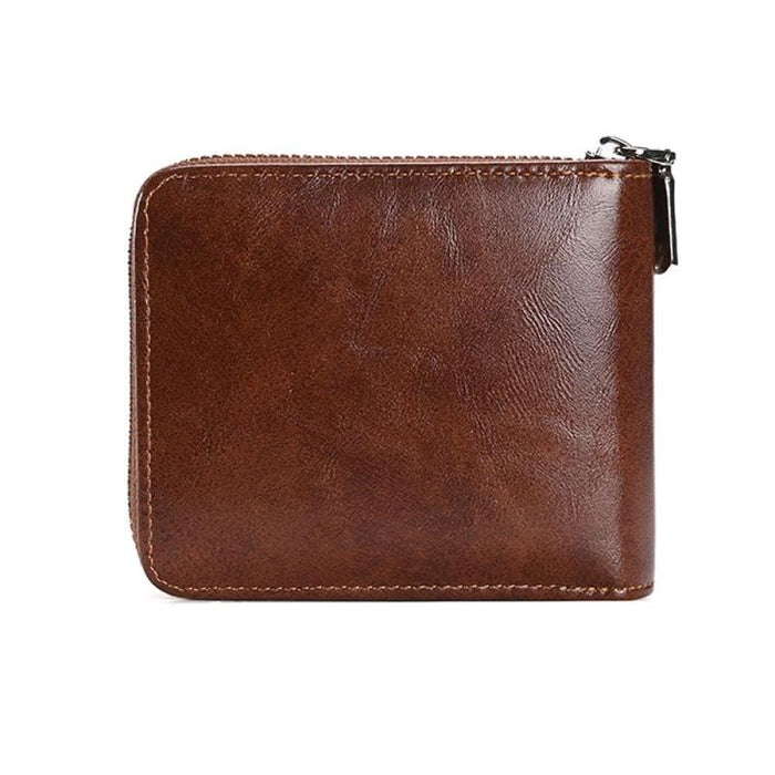 Secure Rfid Mens Wallet With Zipper