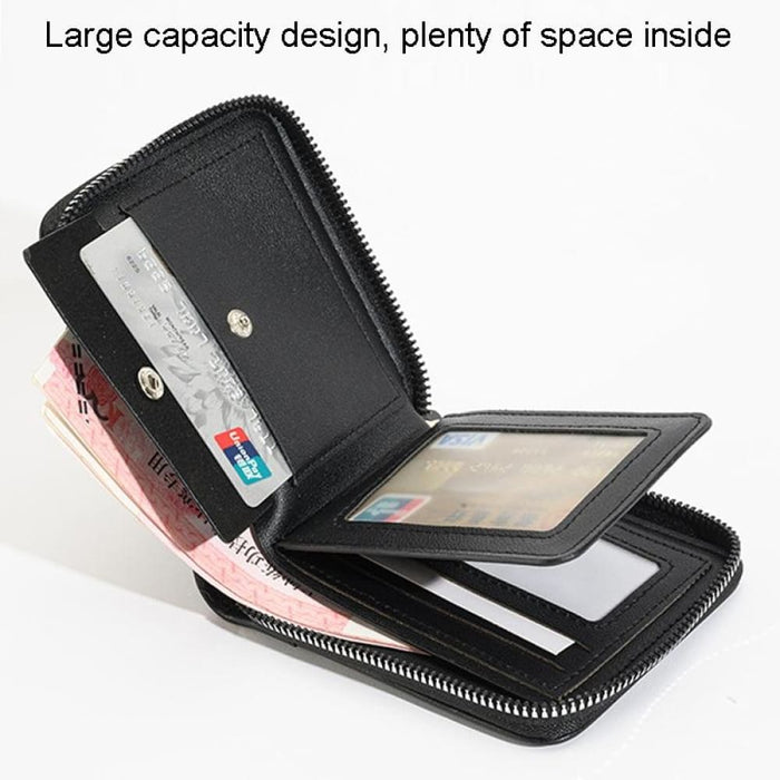 Secure Rfid Mens Zip Wallet