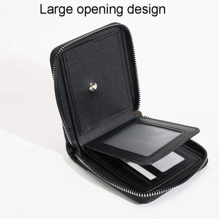 Secure Rfid Mens Zip Wallet