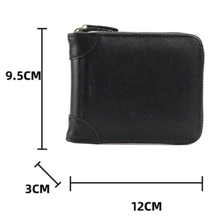 Secure Rfid Mens Zip Wallet