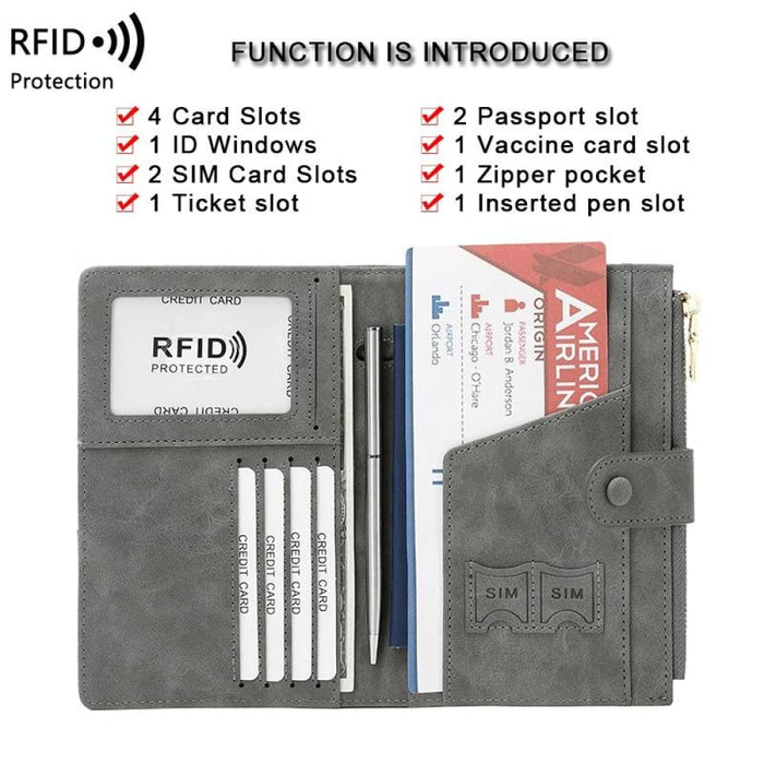 Secure Rfid Multi Card Travel Document Bag