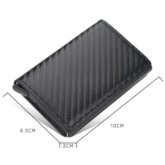 Secure Rfid Plaid Leather Wallet With Automatic Eject Card