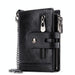Secure Rfid Tri Fold Leather Wallet For Men