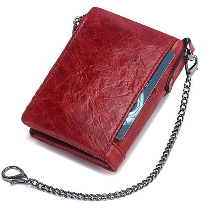 Secure Rfid Tri Fold Leather Wallet For Men