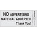 Self Adhesive No Advertising Silver Material Sign