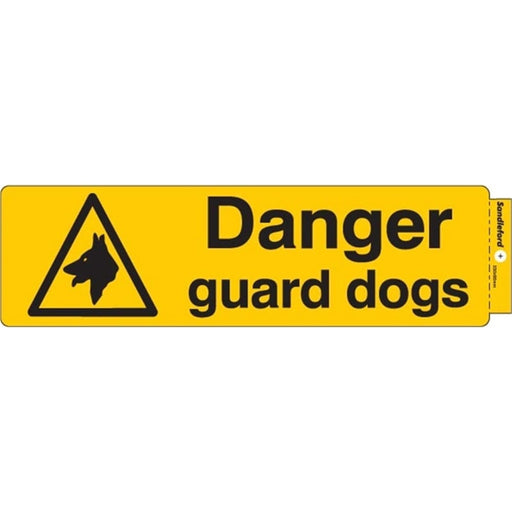 Self Adhesive Danger Guard Dogs Sign