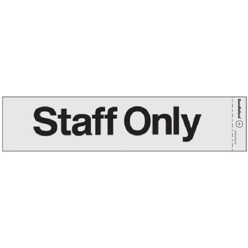 Self Adhesive ’staff Only’ Silver Sign
