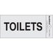 Self Adhesive Toilets Silver Sign