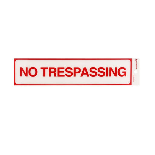 Self Adhesive No Trespassing Sign