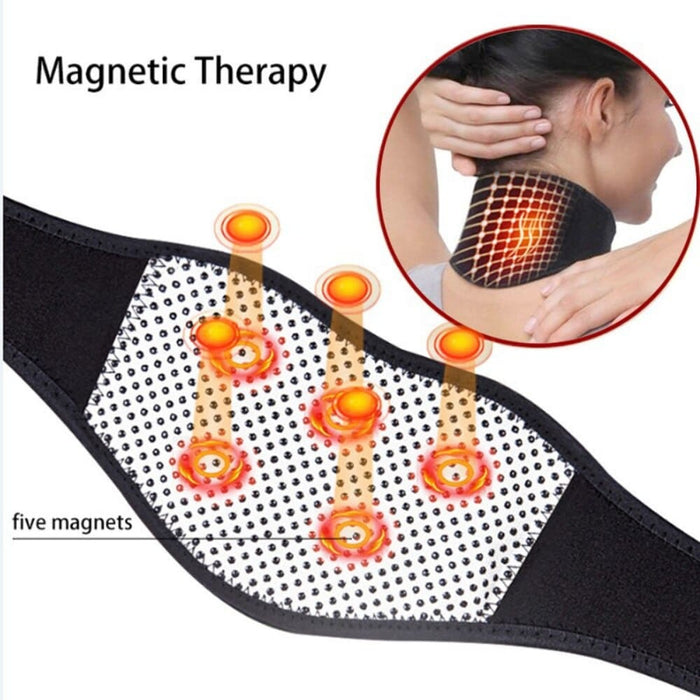 Self Heating Magnetic Therapy Neck Wrap Belt for Pain