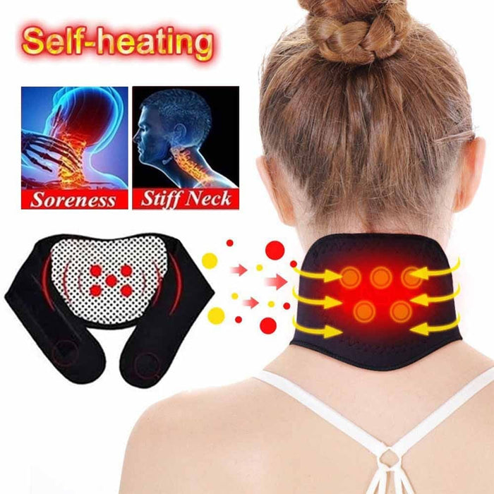 Self Heating Magnetic Therapy Neck Wrap Belt for Pain