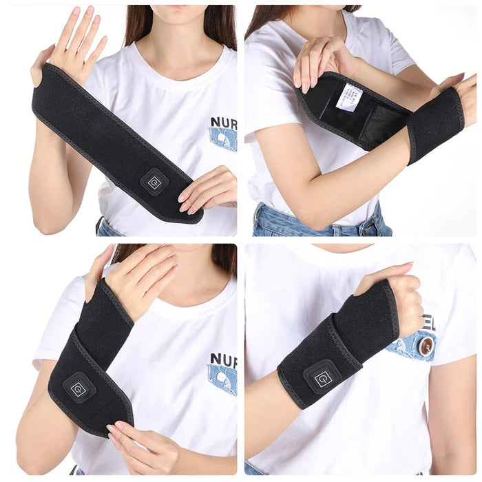 Self Heating Magnetic Wrist Support for Pain Relief
