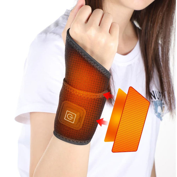 Self Heating Magnetic Wrist Support for Pain Relief